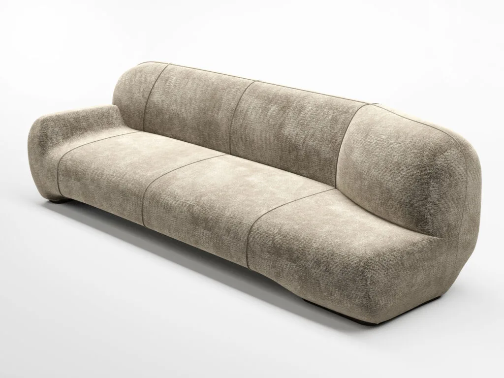 Distorto Three-Seater Angled Backrest Large Right