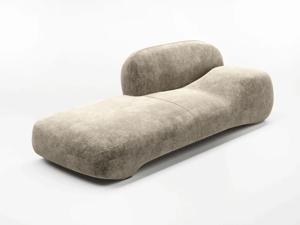 Distorto Three-Seater Half Backrest Left