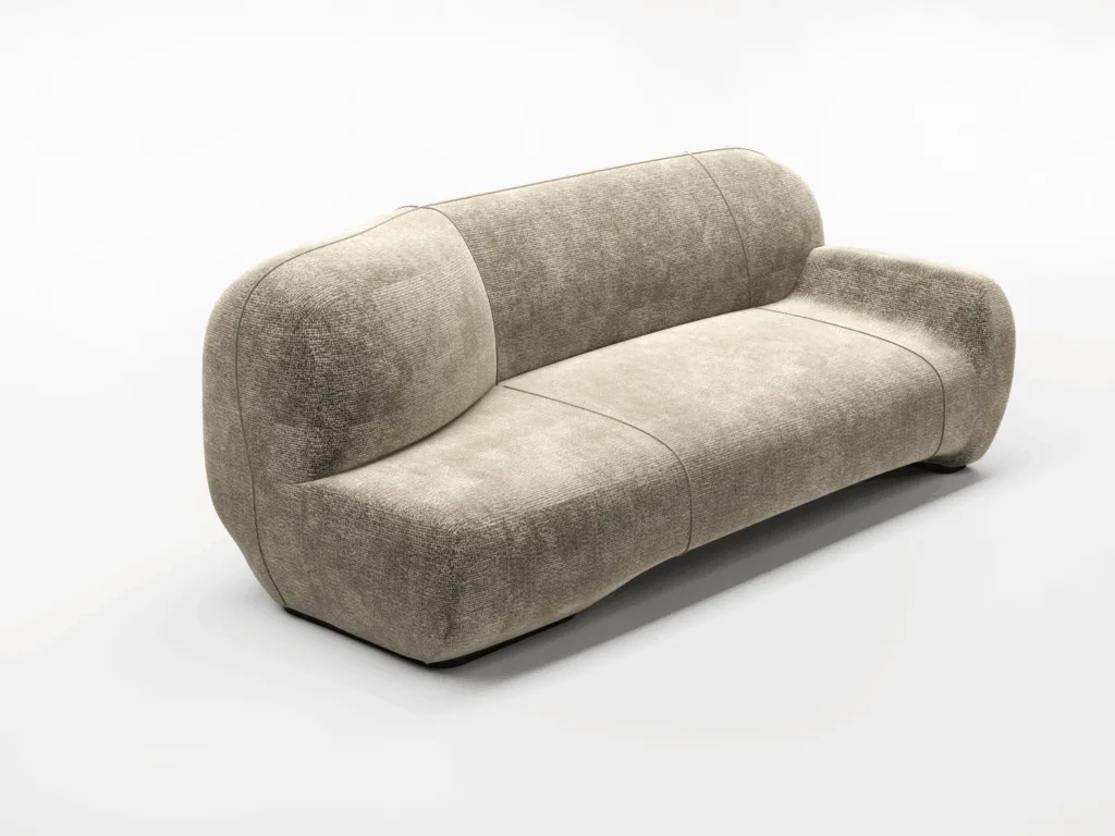 Distorto Three-Seater Angled Backrest Small Left